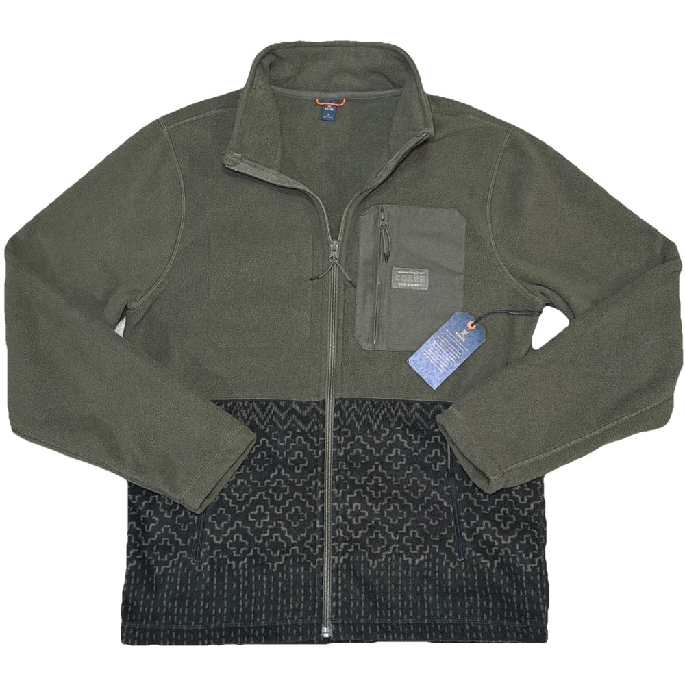 Roark Jacket Mens Small Military Green MSA Landfall Fleece Full Zip Expedition